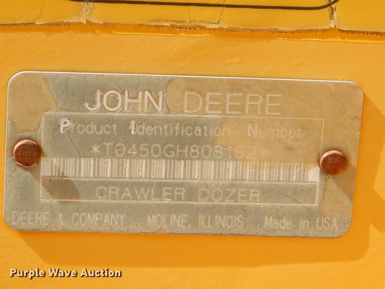 image for item GN9258 1995 John Deere 450G LT  crawler dozer