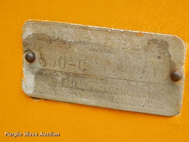 image for item GN9360 1980 John Deere 550C  crawler dozer