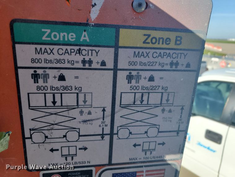 image for item GU9976 2007 JLG 2630ES  scissor lift