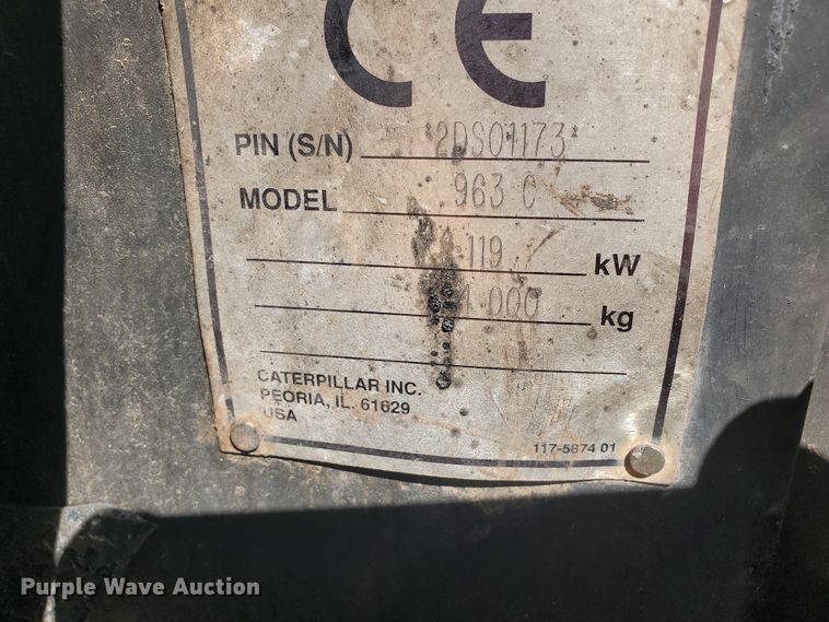 image for item GU9980 2000 Caterpillar 963C  crawler loader