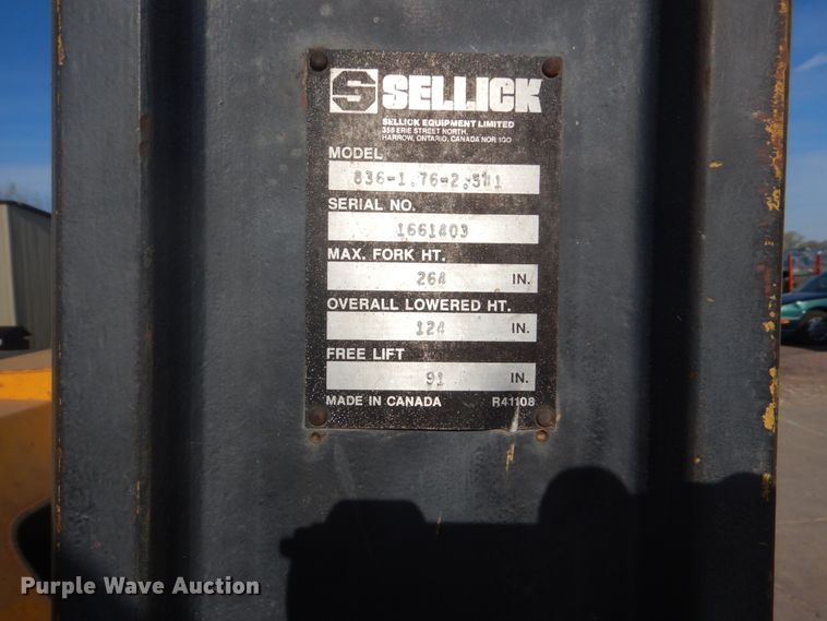 image for item GW9791 Selick SD-80 forklift