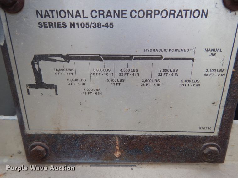 image for item GW9800 1998 Ford LNT8000 knuckle boom crane truck