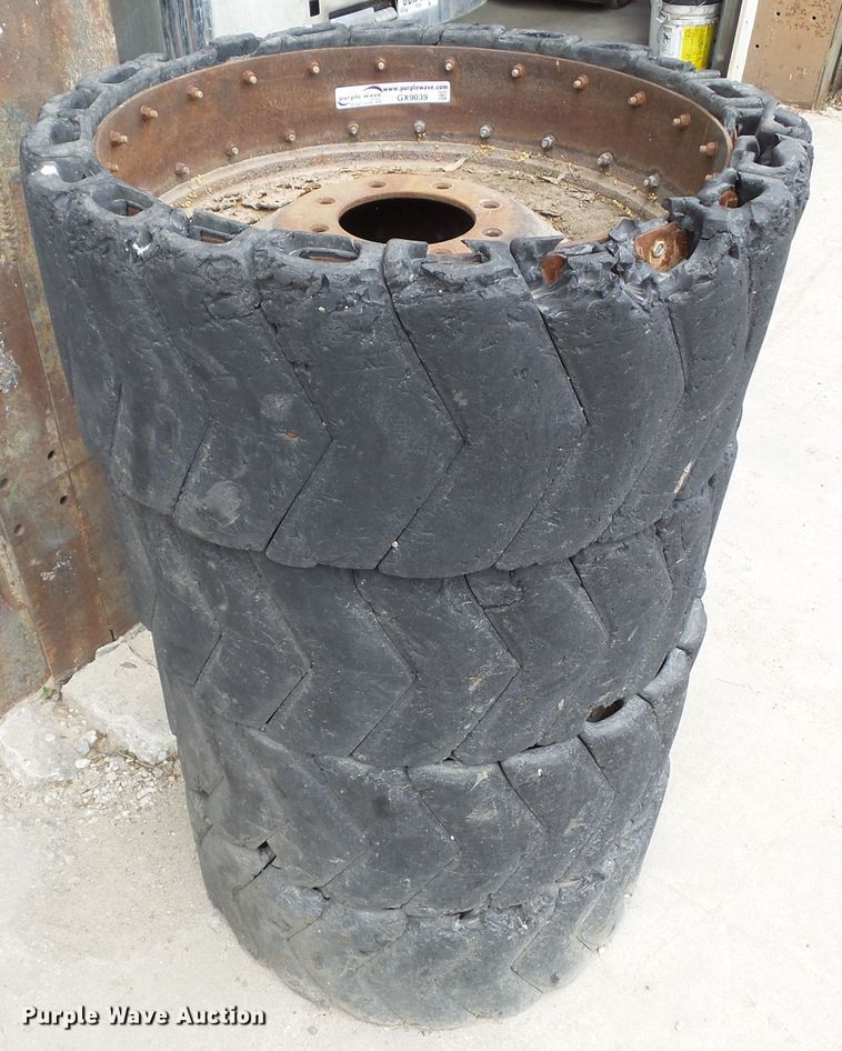 image for item GX9039 (4) Air Boss 12-16.5NHS solid tires
