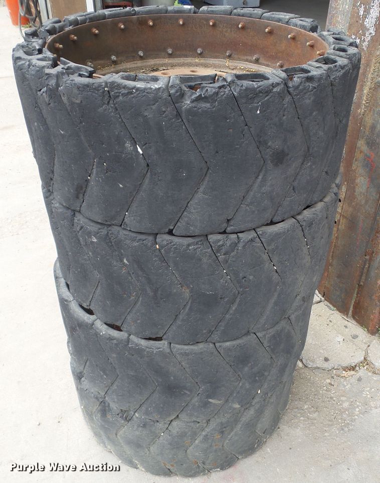 image for item GX9039 (4) Air Boss 12-16.5NHS solid tires