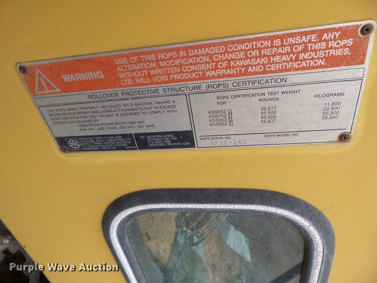 image for item GX9054 1990 Kawasaki 70Z II  wheel loader