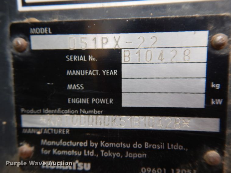 image for item GY9172 2014 Komatsu D51PX  crawler dozer