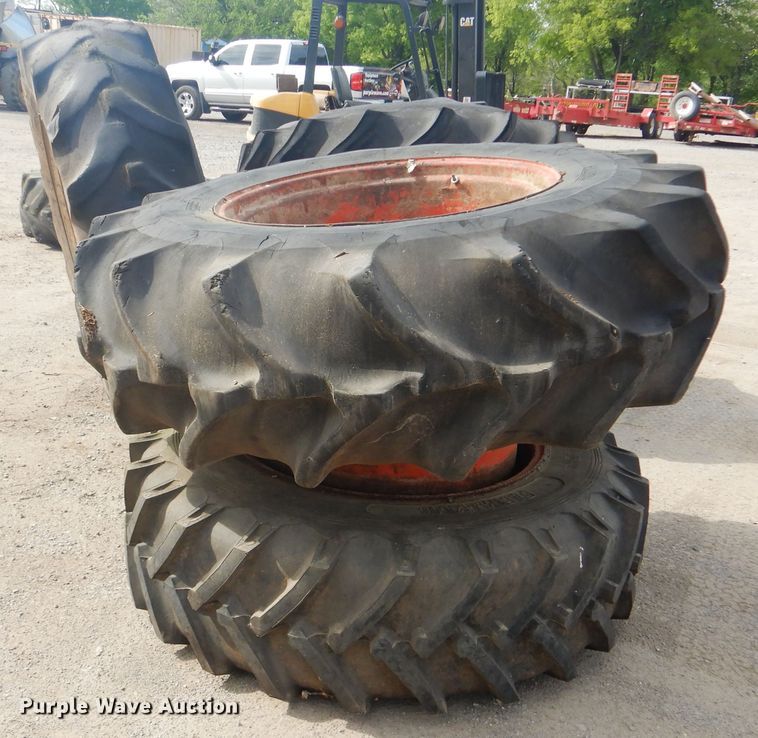 image for item GY9823 (8) 20.8-34 tires and wheels