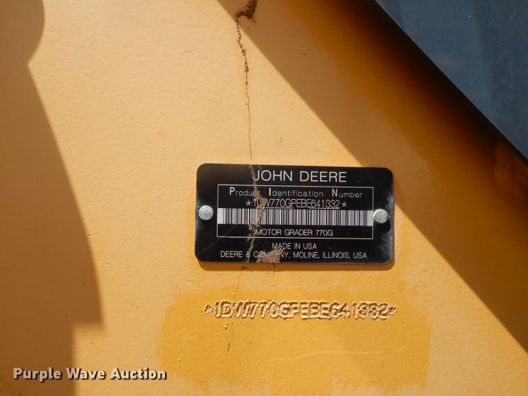 image for item HC9010 2012 John Deere 770GP motor grader