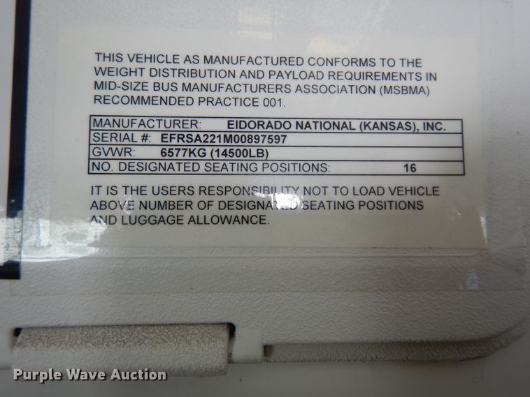 image for item DG6440 2010 Ford Econoline E450 Super Duty Aerotech shuttle bus