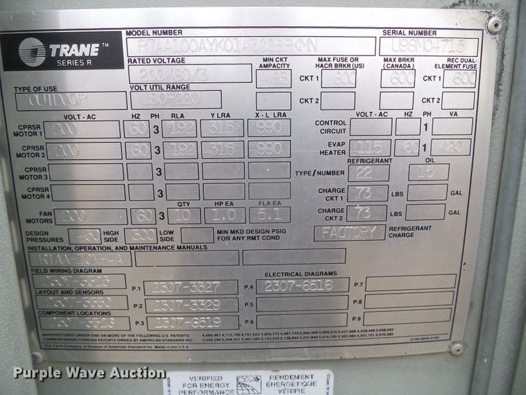 image for item DH4907 Trane Series R AC unit
