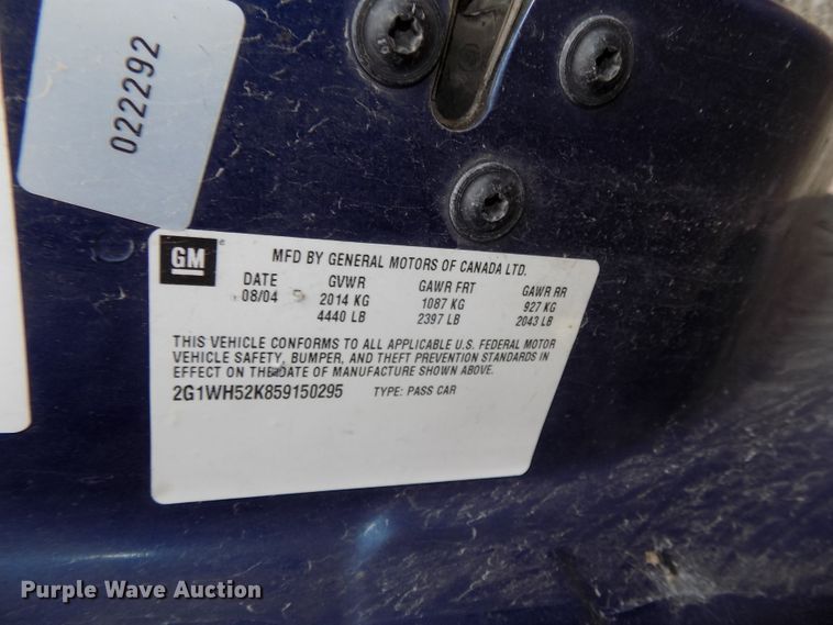 image for item GW9028 2005 Chevrolet Impala