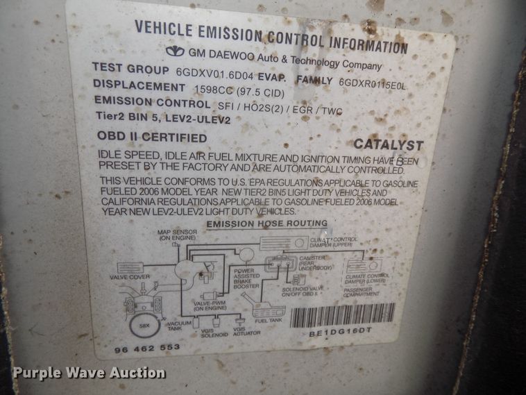 image for item GW9030 2006 Chevrolet Aveo