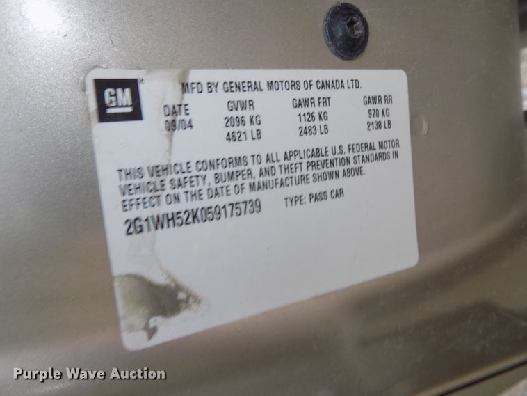 image for item GW9031 2005 Chevrolet Impala