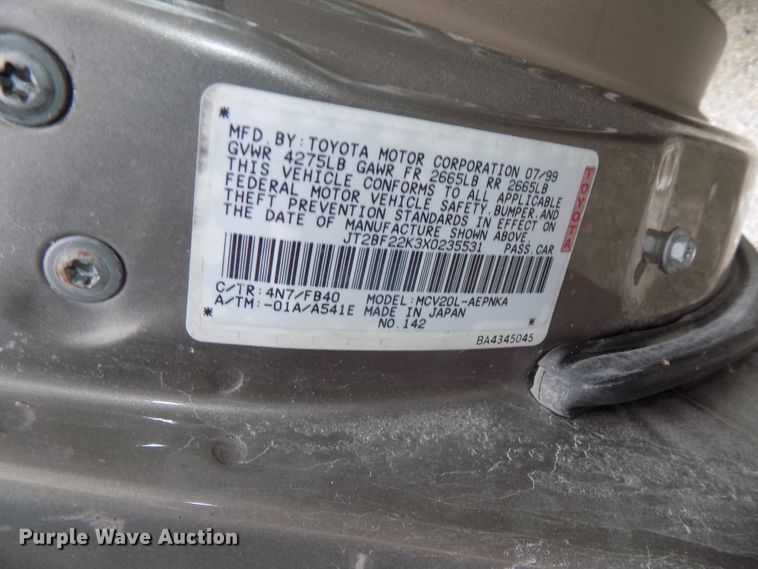 image for item GW9034 1999 Toyota Camry