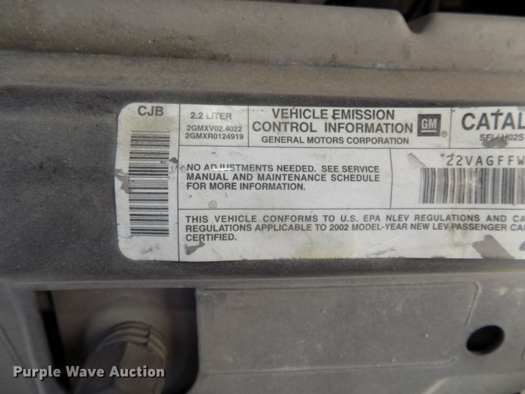 image for item GW9044 2002 Chevrolet Cavalier