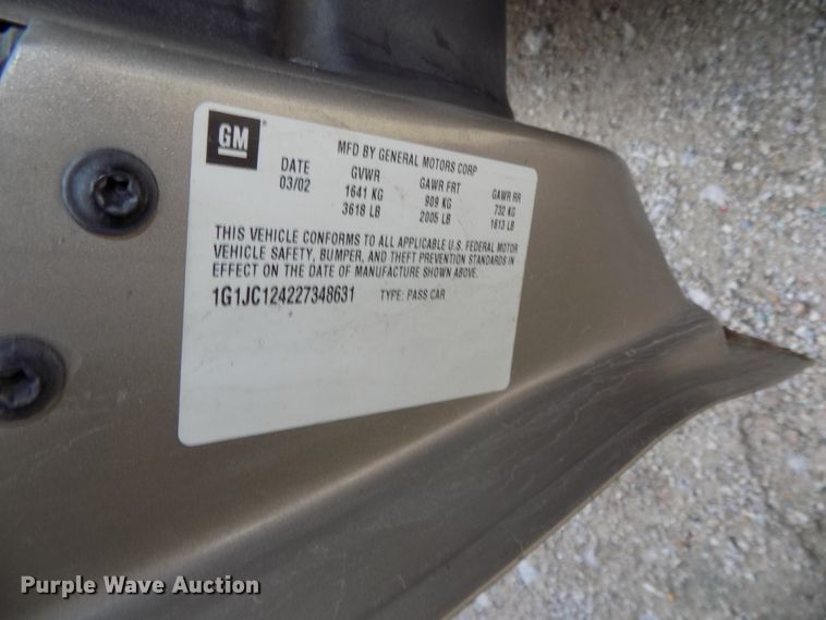 image for item GW9044 2002 Chevrolet Cavalier