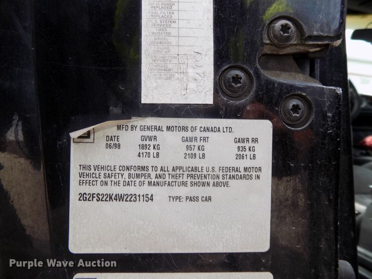 image for item GW9050 1998 Pontiac Firebird