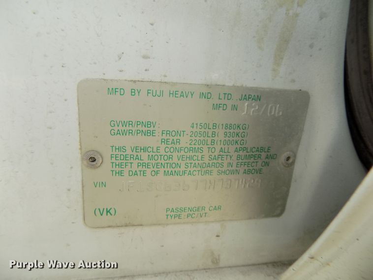 image for item GW9051 2007 Subaru Forester  SUV