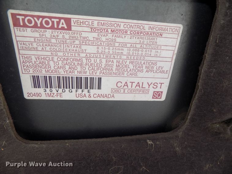 image for item GW9055 2002 Toyota Avalon