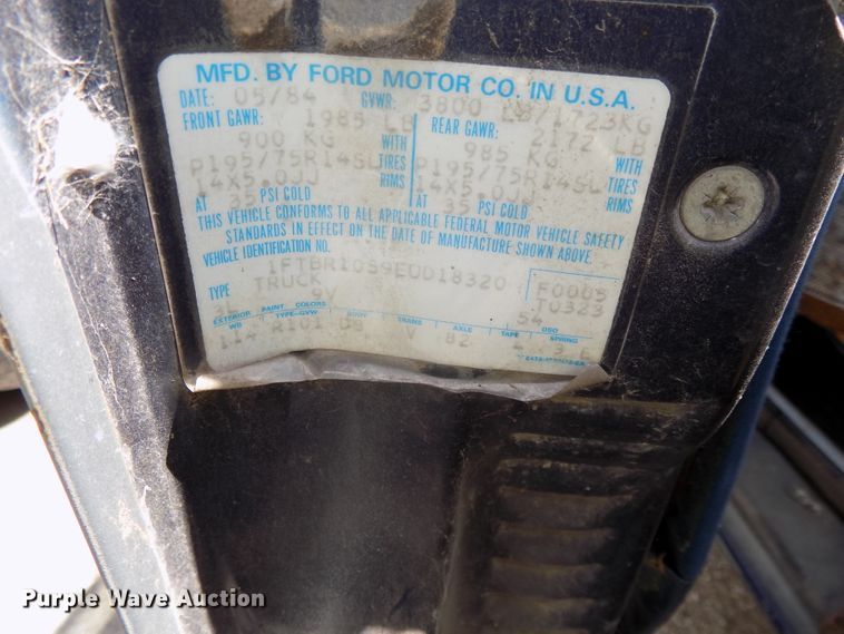 image for item GW9061 1984 Ford Ranger  pickup truck