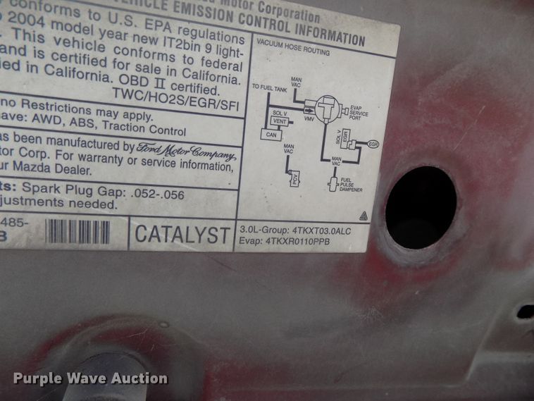 image for item GW9067 2004 Mazda Tribute  SUV