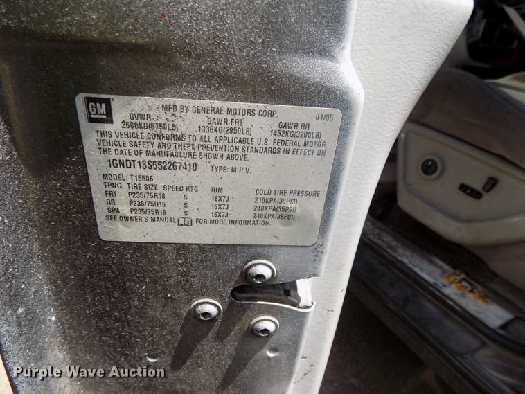 image for item GW9071 2005 Chevrolet TrailBlazer  SUV