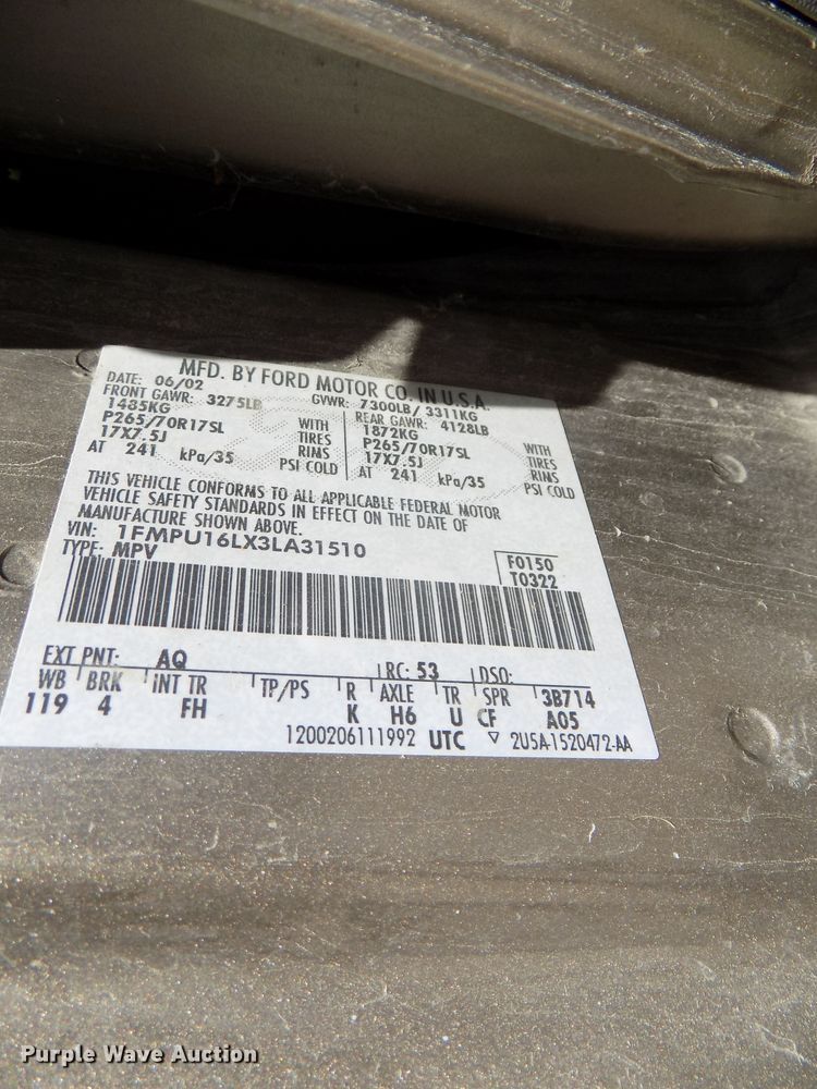 image for item GW9072 2003 Ford Expedition  SUV