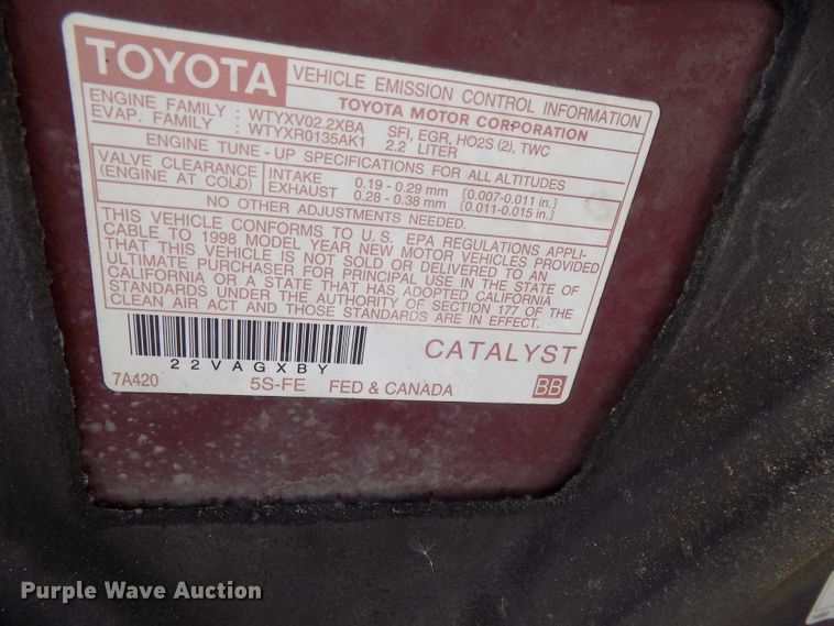 image for item GW9074 1998 Toyota Camry