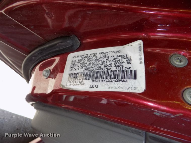 image for item GW9074 1998 Toyota Camry