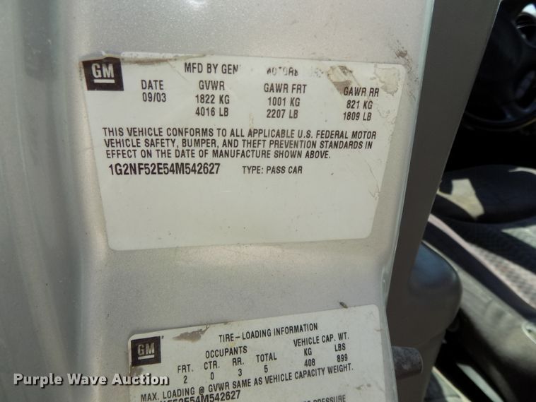 image for item GW9077 2004 Pontiac Grand AM