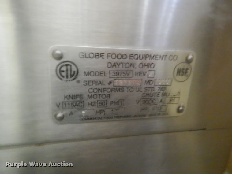 image for item GW9907 Globe 3975V meat slicer