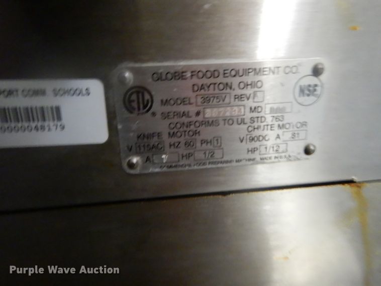 image for item GW9908 Globe 3975V meat slicer