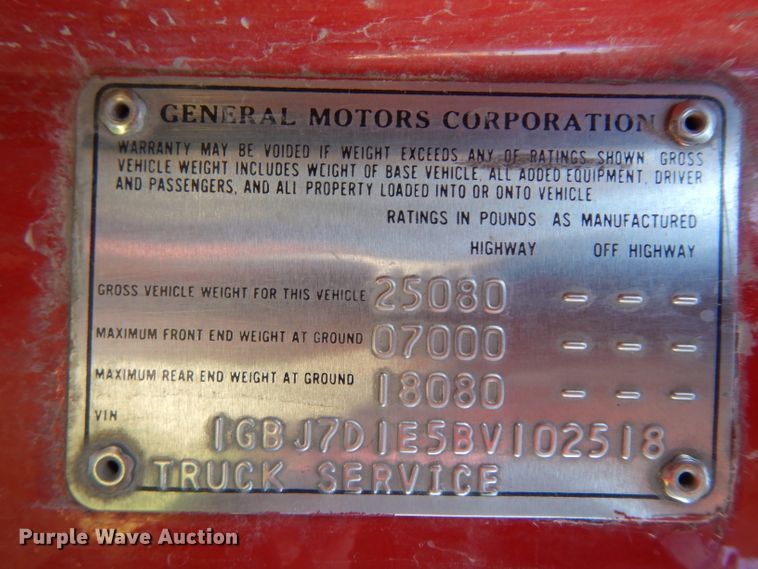 image for item GY9060 1981 Chevrolet C70 pumper fire truck