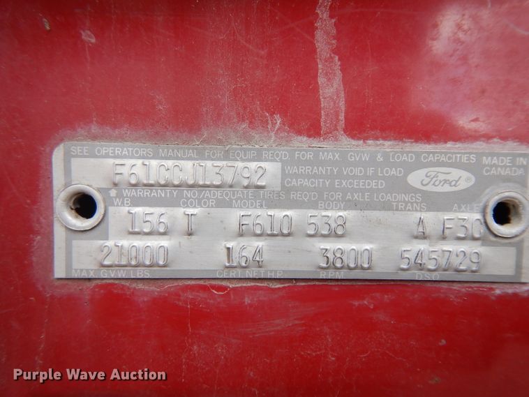 image for item GY9200 1970 Ford 600 dump truck