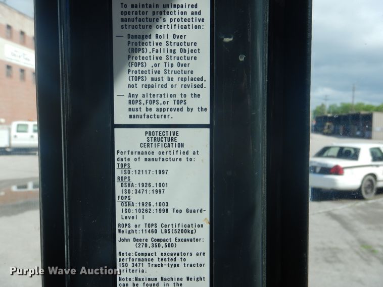 image for item GY9834 2007 John Deere 35D mini excavator