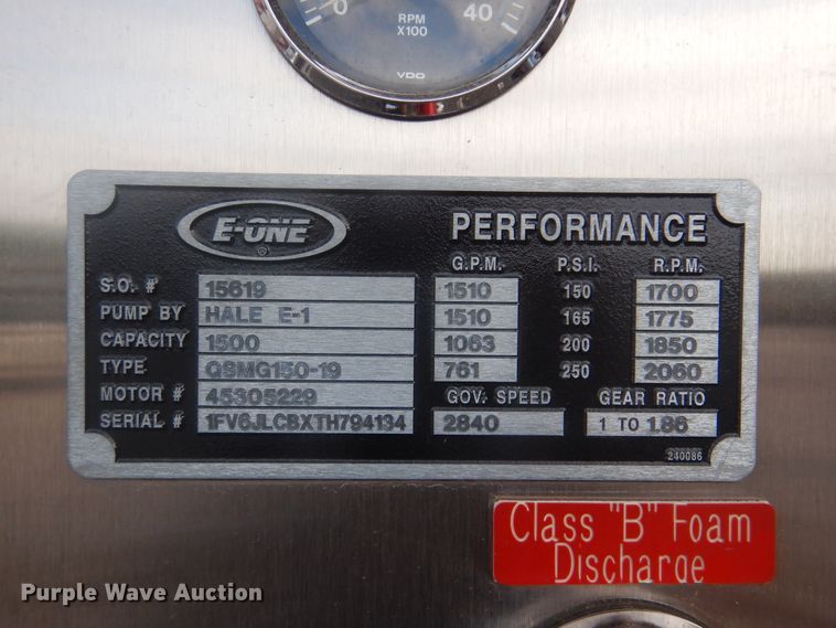 image for item GY9838 1996 Freightliner FL80 pumper fire truck