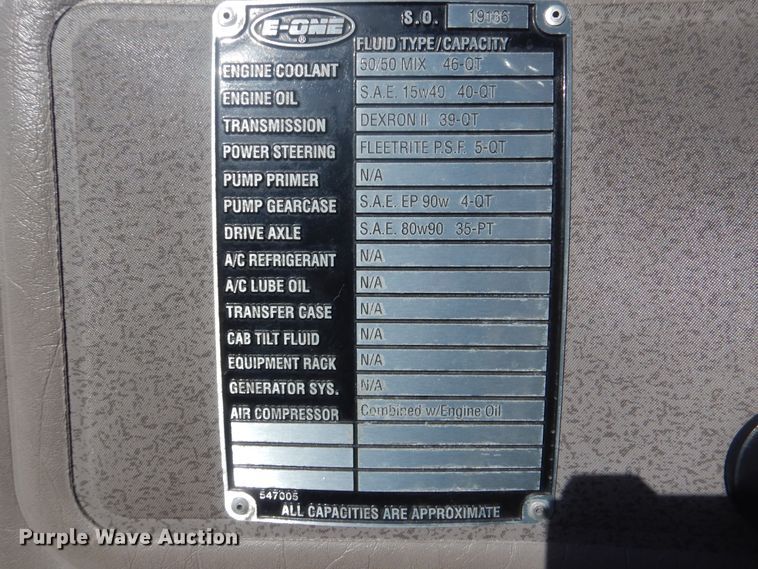 image for item GY9849 1999 International 2674 fire truck