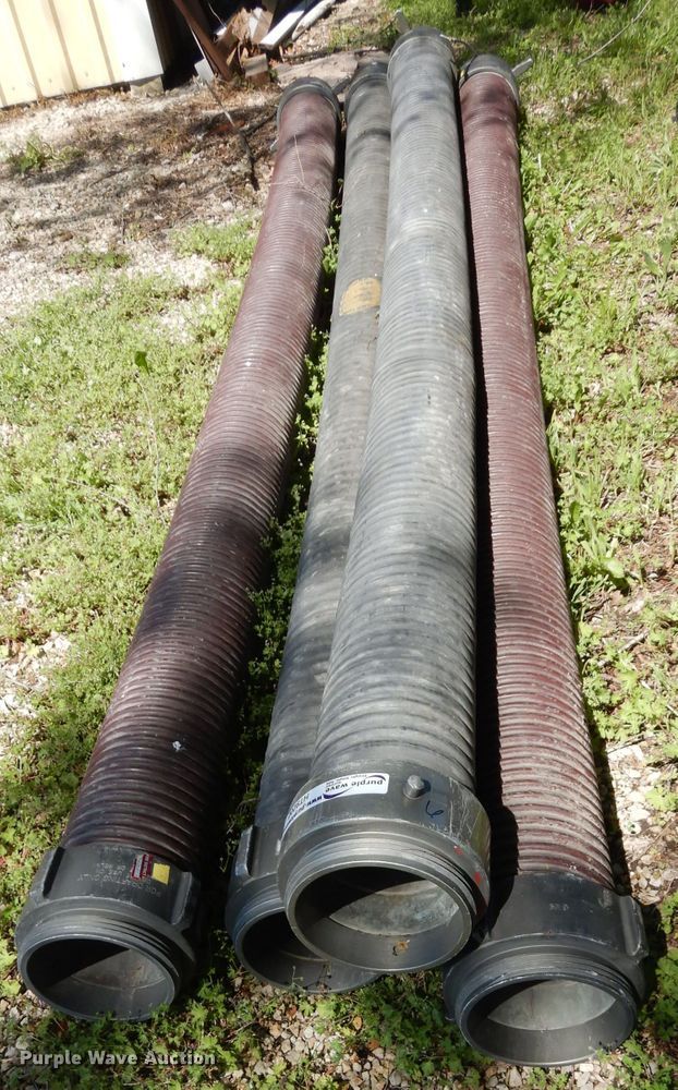 image for item HT9200 (4) 10'L x 6" diameter hard suction hoses