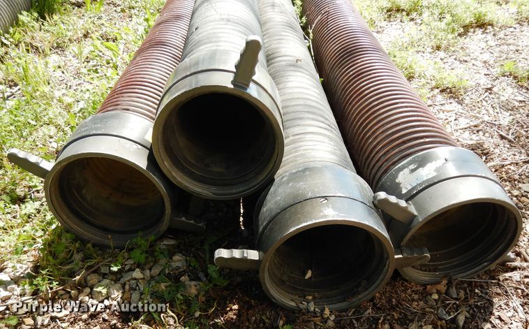 image for item HT9200 (4) 10'L x 6" diameter hard suction hoses