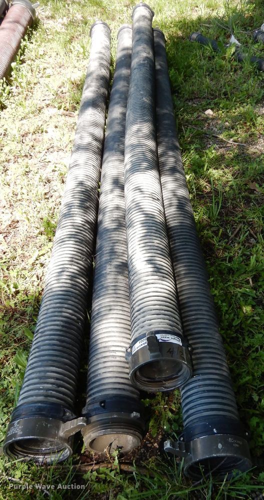 image for item HT9201 (4) 10'L x 4.5" diameter hard suction hoses