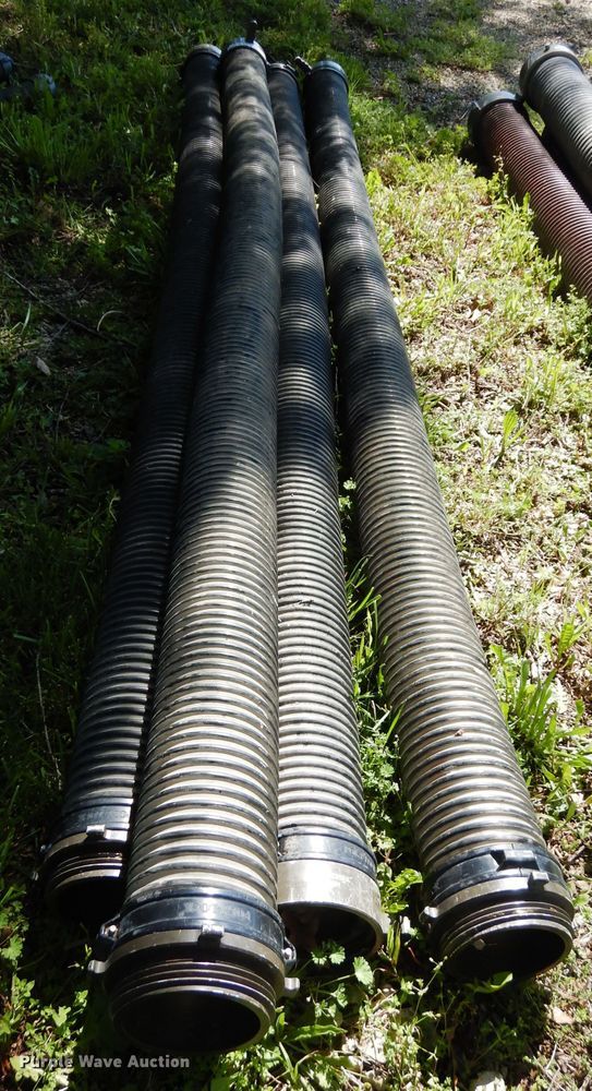 image for item HT9201 (4) 10'L x 4.5" diameter hard suction hoses