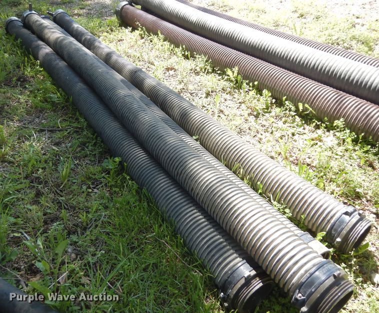 image for item HT9201 (4) 10'L x 4.5" diameter hard suction hoses