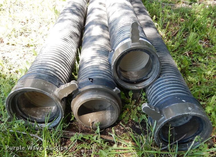 image for item HT9201 (4) 10'L x 4.5" diameter hard suction hoses