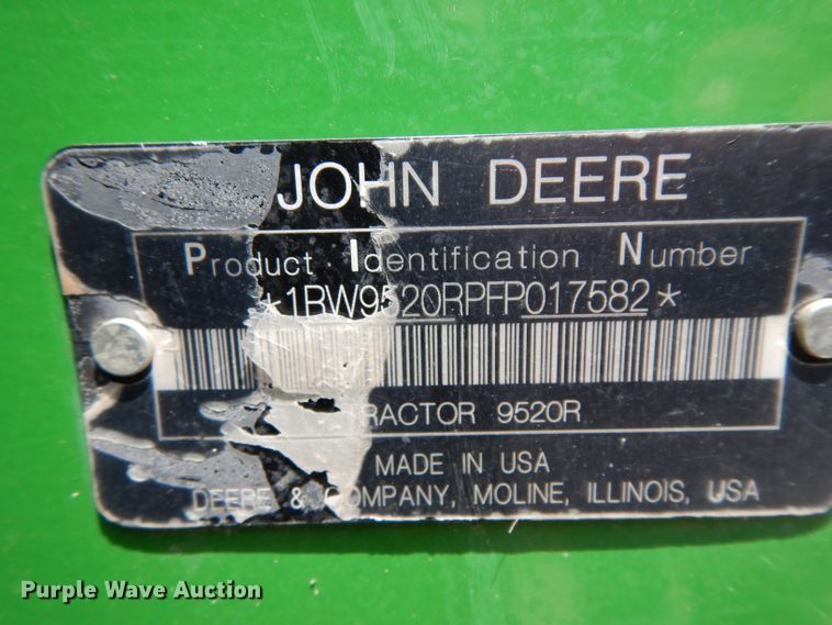 image for item DH2467 2015 John Deere 9520R 4WD tractor