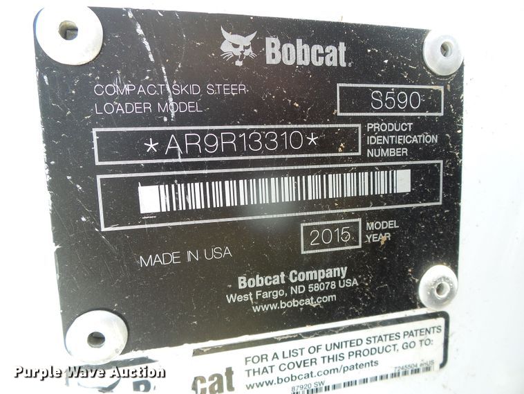image for item DH4930 2015 Bobcat S590  skid steer loader