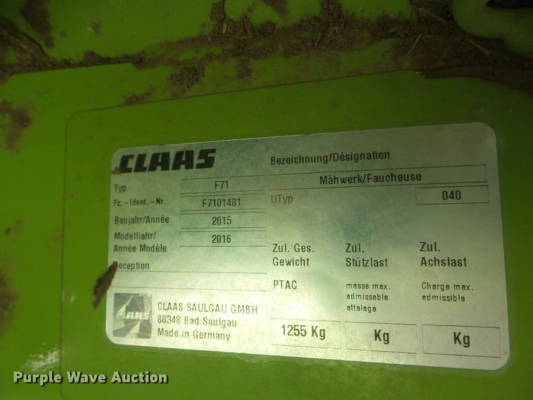 image for item EL9126 Claas Disco 3600FC mower conditioner