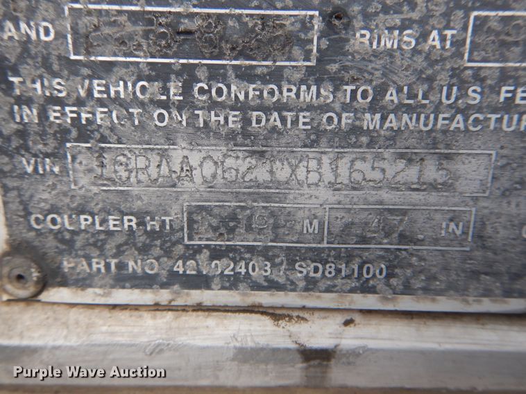 image for item DF3077 1999 Great Dane dry van trailer