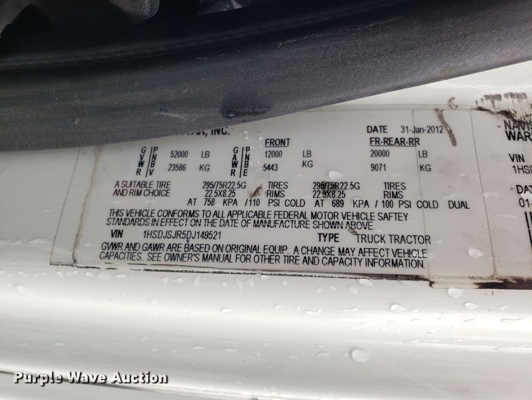 image for item DH5794 2013 International ProStar semi truck