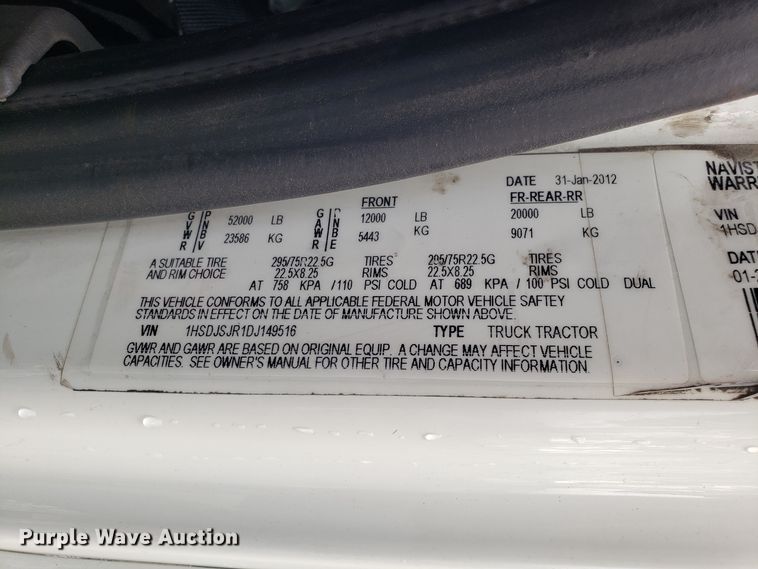 image for item DH5795 2013 International ProStar semi truck