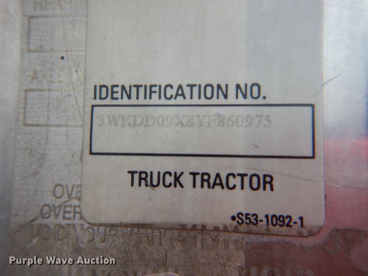 image for item FX9034 2000 Kenworth T800 semi truck